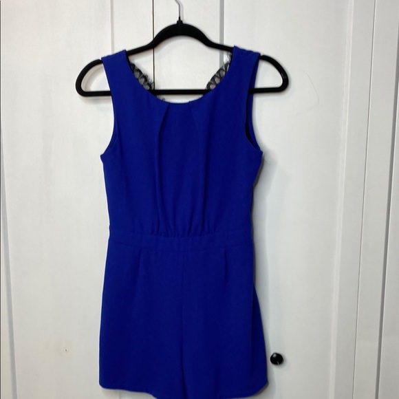 New Look Petite Royal Blue Romper with lace - 12 - Picture 1 of 5